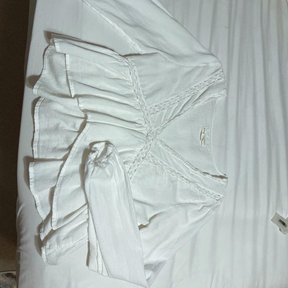 White Flowy Top
